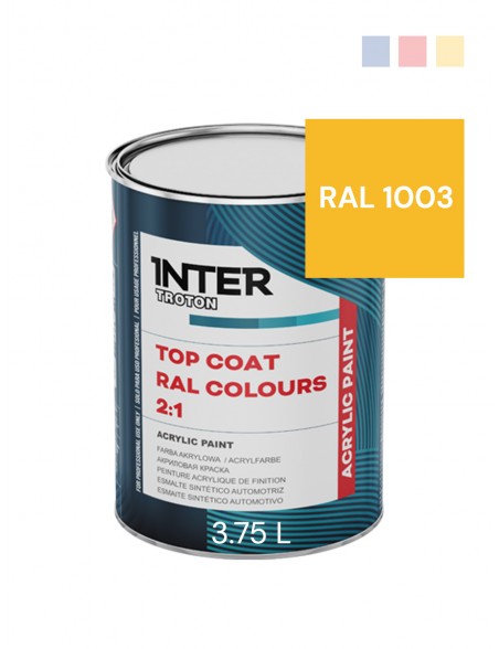 Farba akrylowa Top Coat RAL 1003 żółta - 3.75 L | Troton