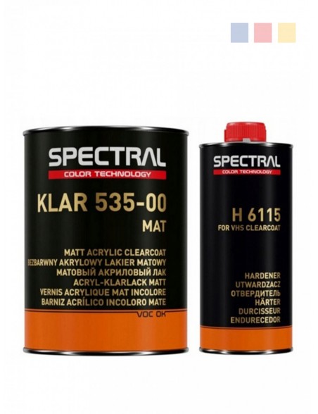 Lakier bezbarwny matowy Novol Spectral Klar 535  | komplet 1+0.3 L