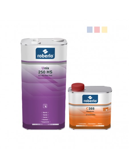Lakier bezbarwny HS Roberlo UNIX 250HS | komplet 1+0.5L
