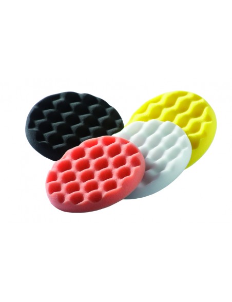Gąbka polerska na rzep cieńka karbowana | śr. 150mm x  25mm | 4 twardości | addsTroton